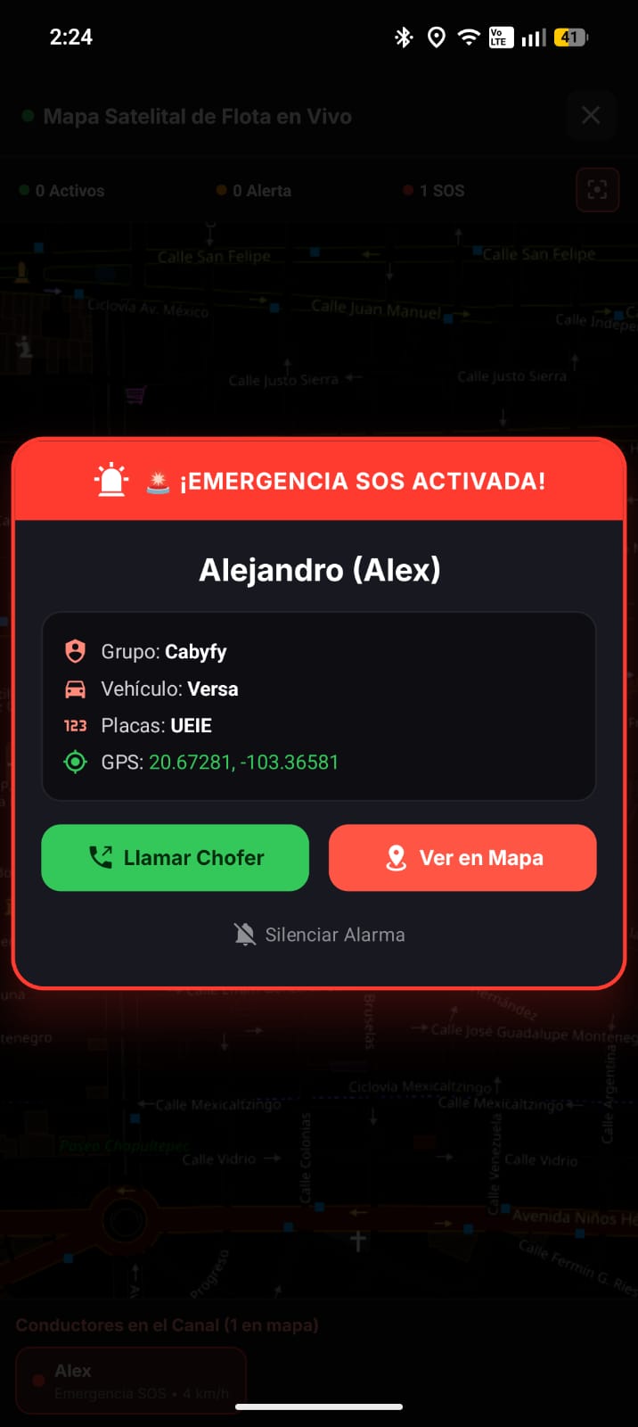 Emergencia Activa Admin CabyGuard